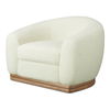 Marlowe Lounge Chair Cream, Accent Chair by Moe's Home, 43.25" width x 30" height x 37" depth thumbnail 2
