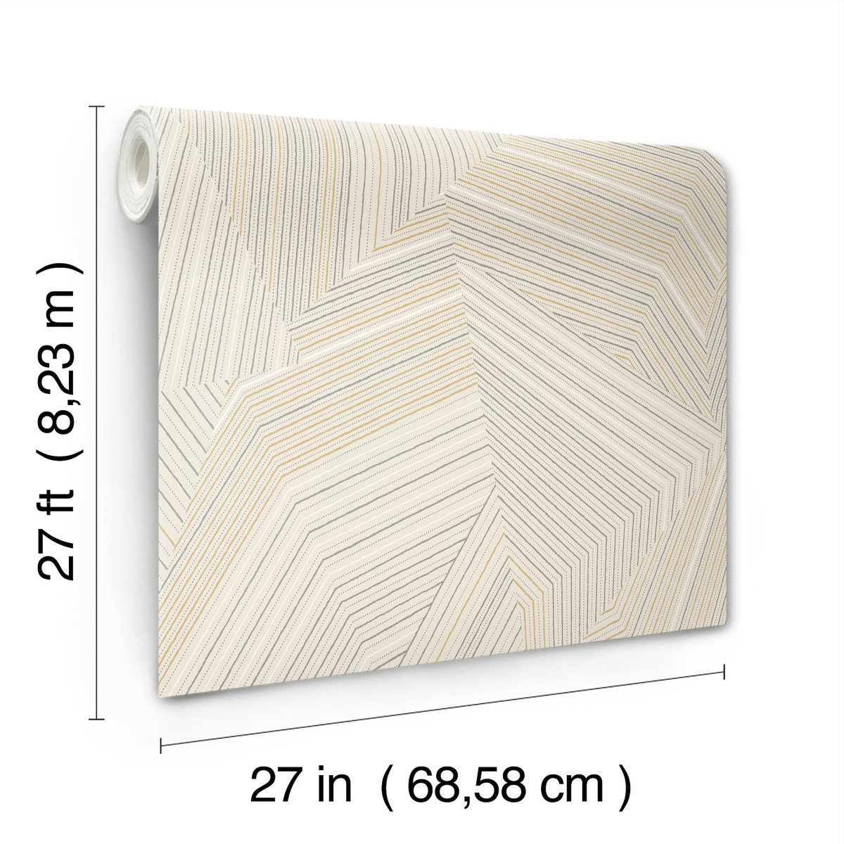 Dotted Maze Taupe Wallpaper, by York Wall, 27' length x 2'3" width x 0.02" depth View 6