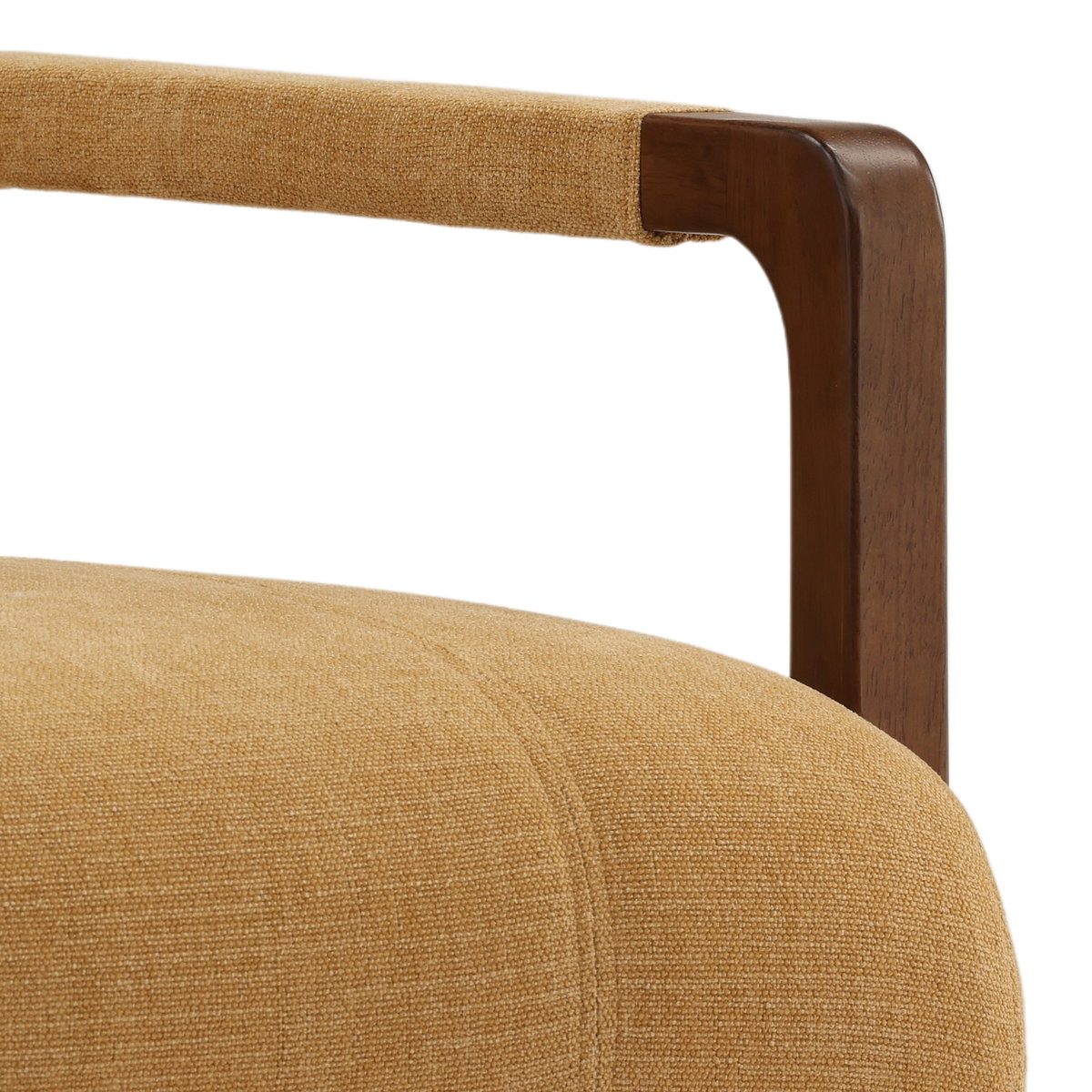 Jordi Occasional Chair Ochre, Accent Chair by Dovetail, 29.5" width x 35.2" height x 39" depth View 6