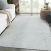 Provence Geometric Hand-Woven Wool Light Blue/Ivory Area Rug thumbnail 4