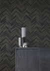 Polished Chevron Black & Gold Wallpaper thumbnail 1