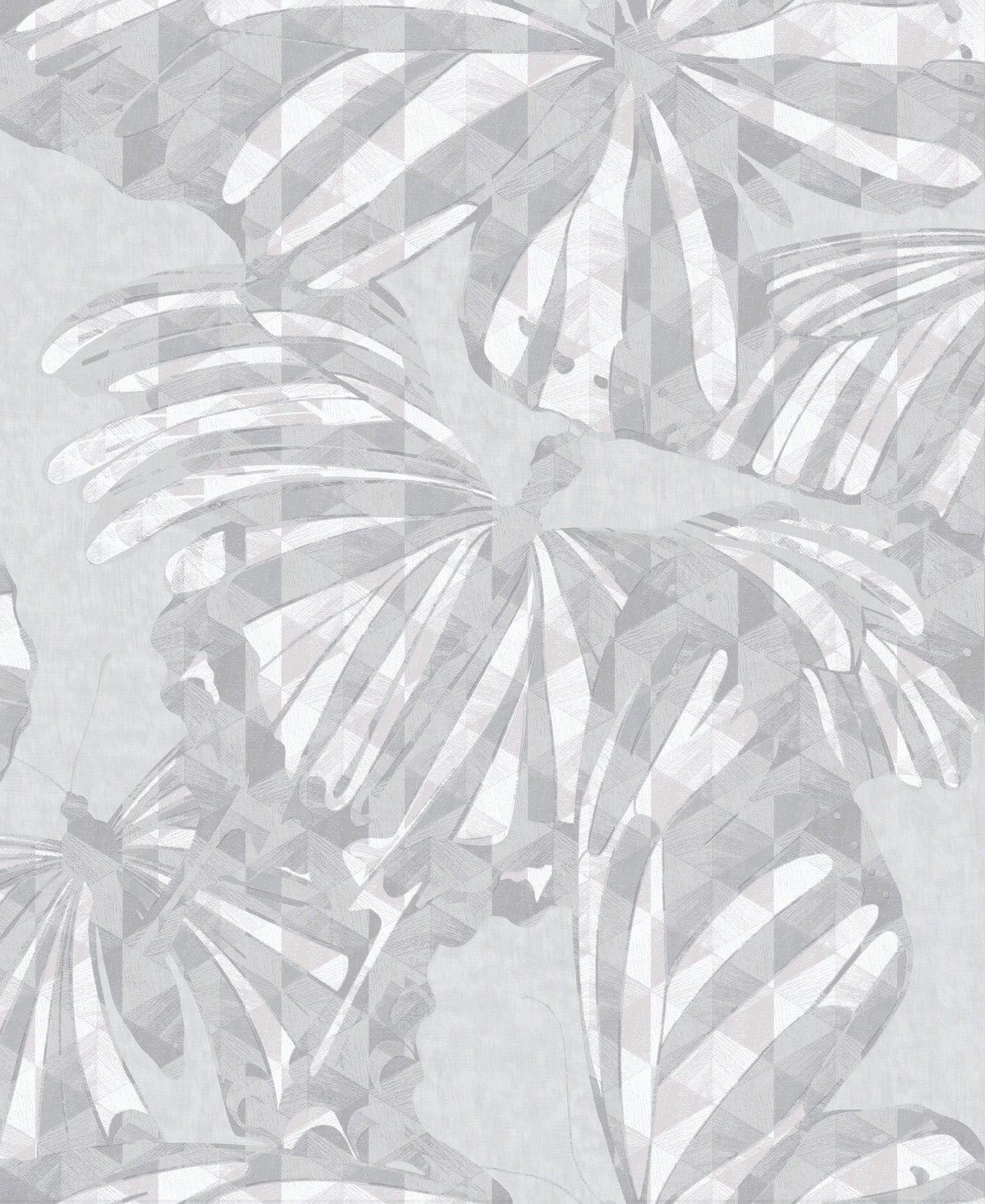 Butterfly Grey Peel & Stick Wallpaper, by York Wall, 18'10.8" length x 1'6" width x 0.02" depth
