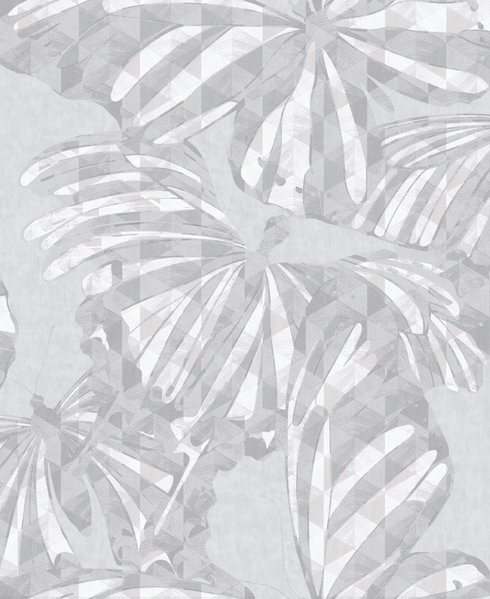 Butterfly Grey Peel & Stick Wallpaper
