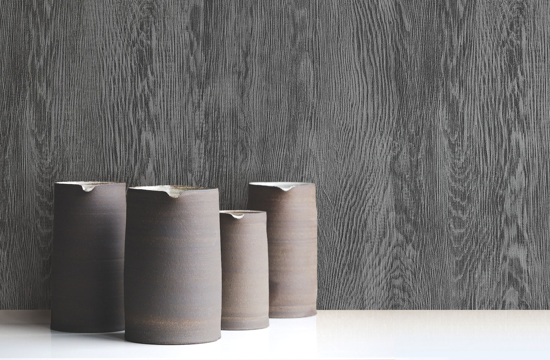 Quarter Sawn Wood Black Wallpaper large image 