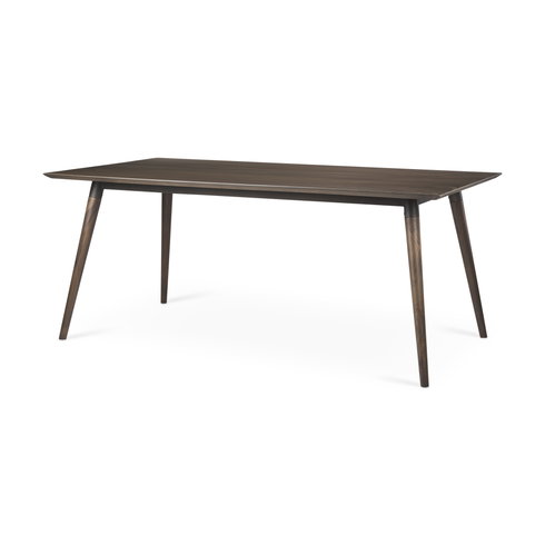 Nicholas 72"L x 39"W Dining Table | Modern | Brown Wood & Metal/Wood | Seats 6