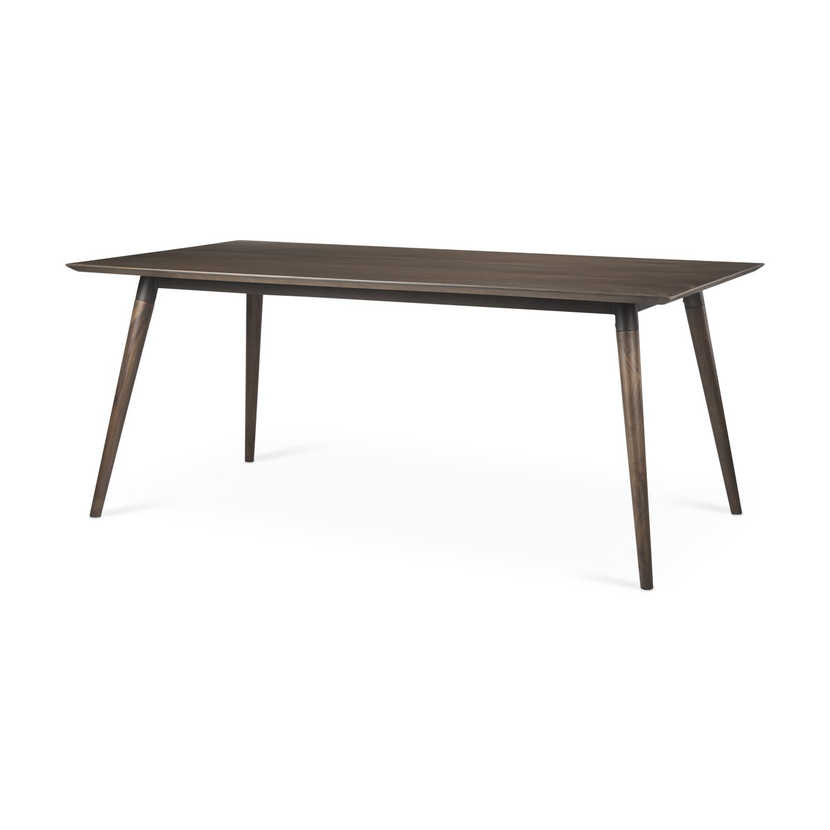 Nicholas II 72x39 Brown Solid Wood Top Metal/Wood Leg Dining Table, by Mercana, 72" length x 39" width x 30" height View 1