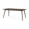 Nicholas II 72x39 Brown Solid Wood Top Metal/Wood Leg Dining Table, by Mercana, 72" length x 39" width x 30" height thumbnail 1