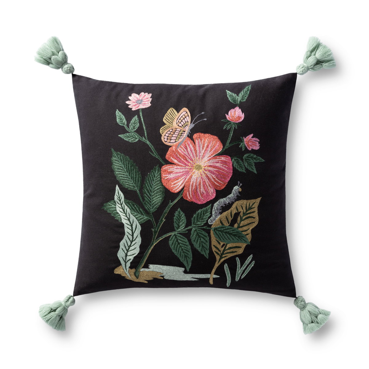 Rifle Paper Co. x Loloi Pillows Pillow, Decorative Pillow, 18" length x 18" width View 1