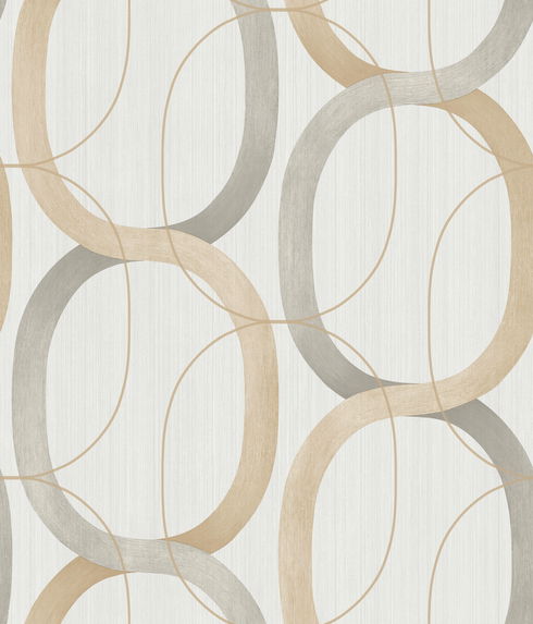 Interlock Dark Taupe Wallpaper