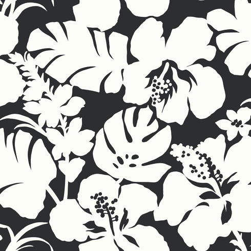 Hibiscus Arboretum Black Wallpaper