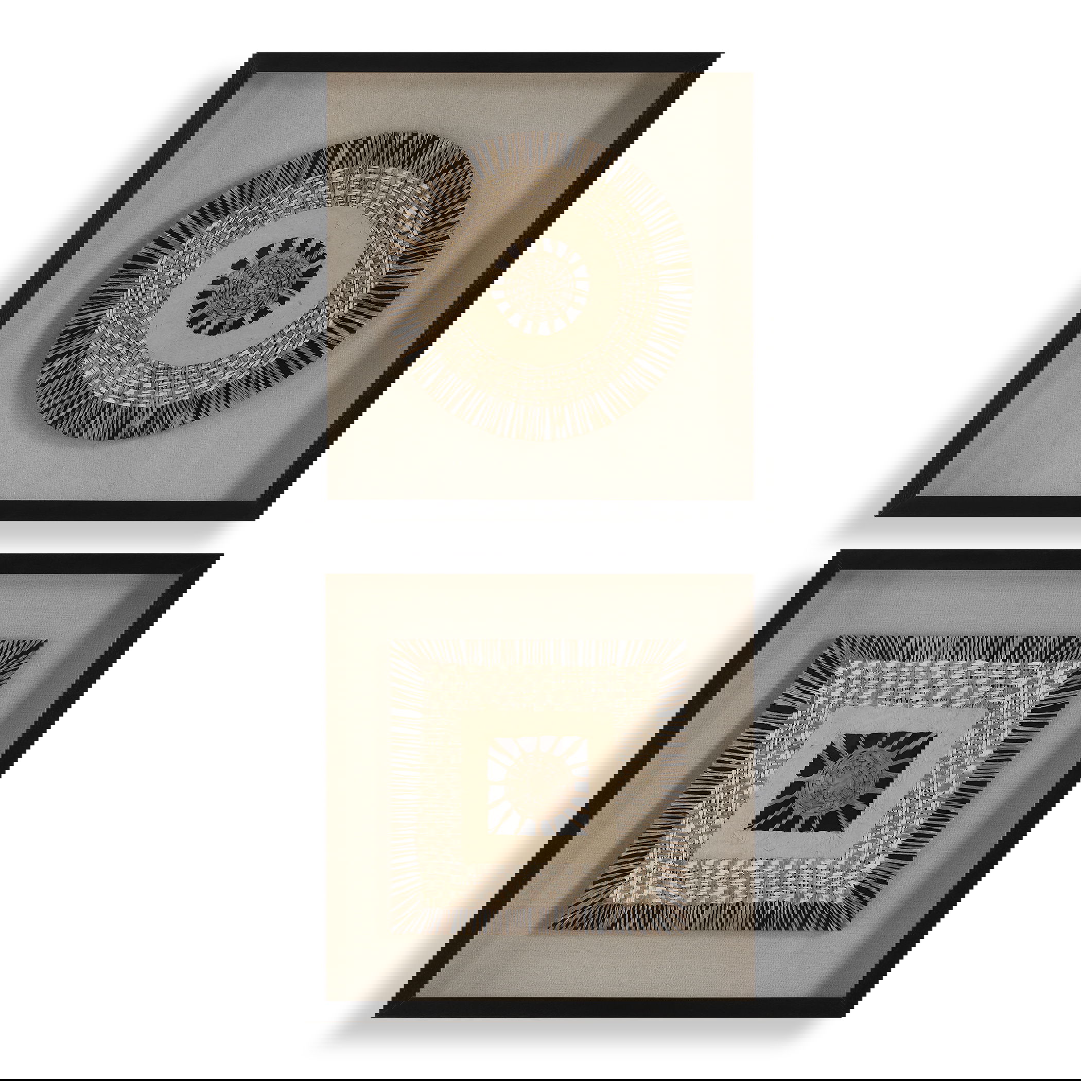 Intertwine Knit Paper Shadow Box, S/2 large image 