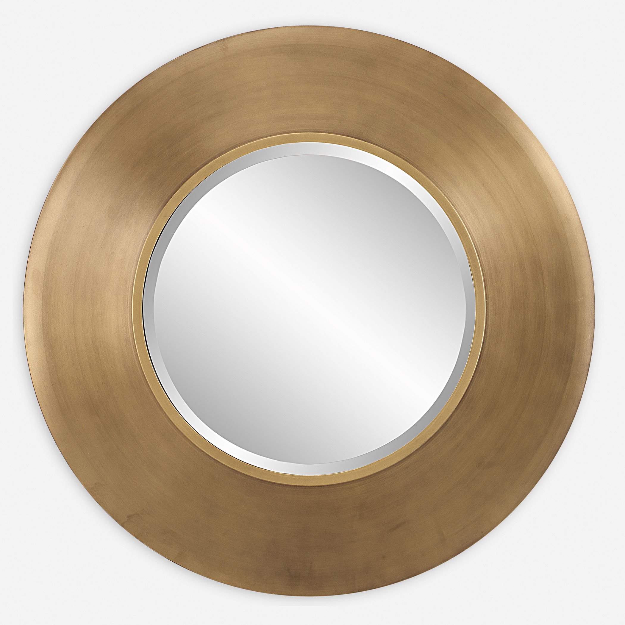 Contessa Round Gold Mirror, by Uttermost, 29.5" width x 29.5" height x 3.75" depth View 1