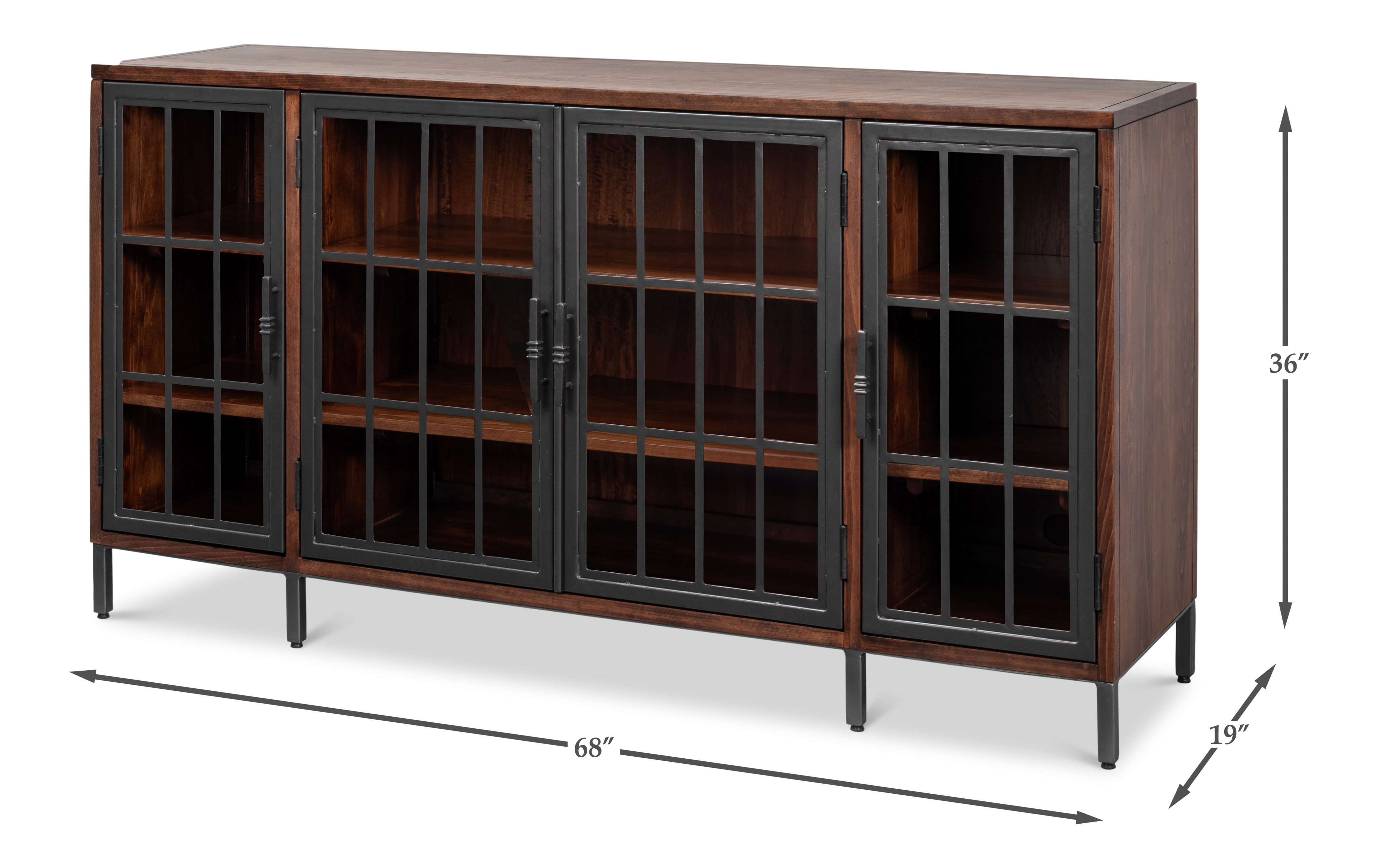 Jessica Vineyards Credenza, Cabinets & Sideboard by Sarreid, 68" length x 19" width x 36" height View 13