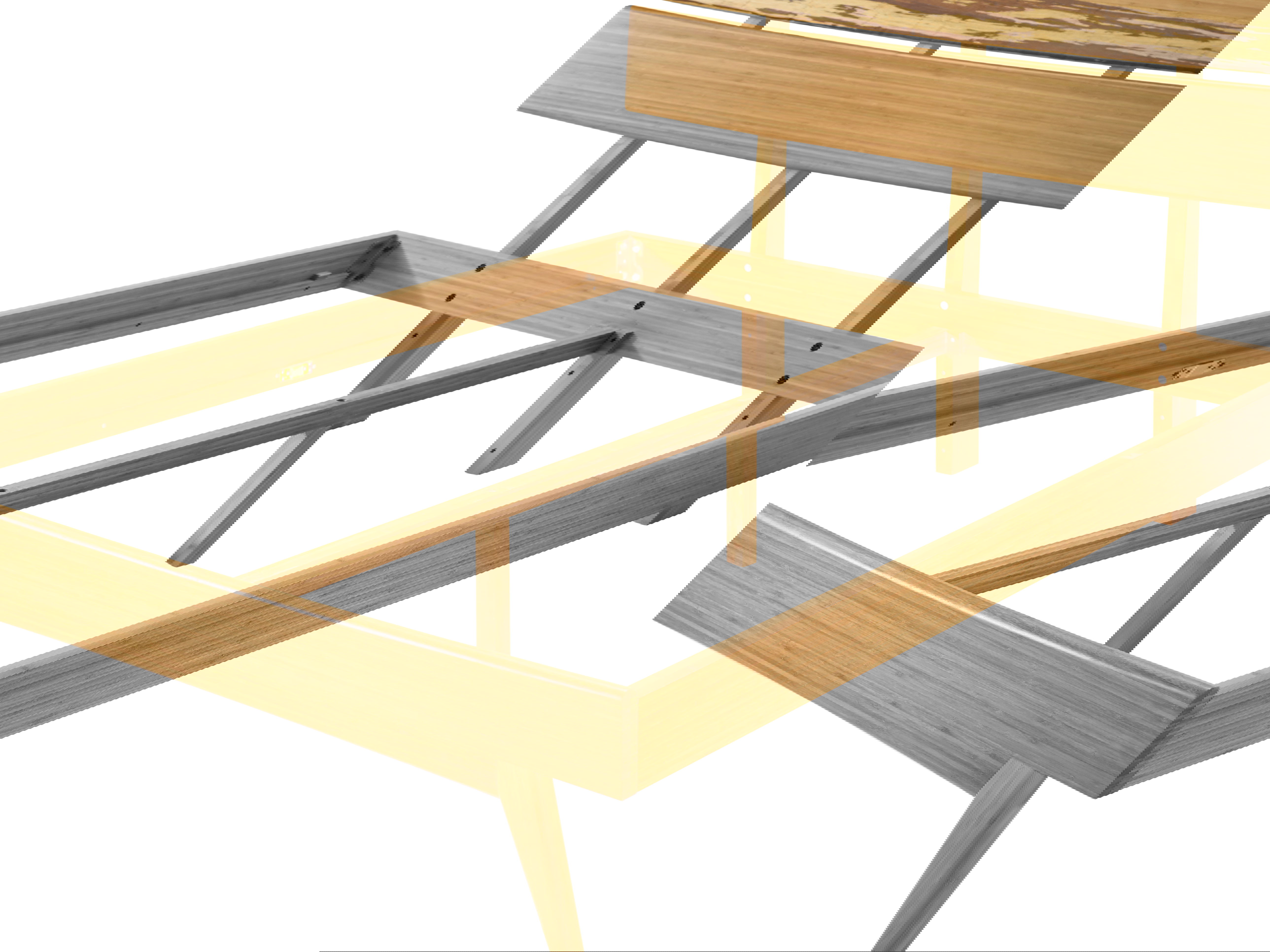 Azara Queen Platform Bed, Caramelized, by Greenington, 87" length x 64.5" width x 44" height View 4