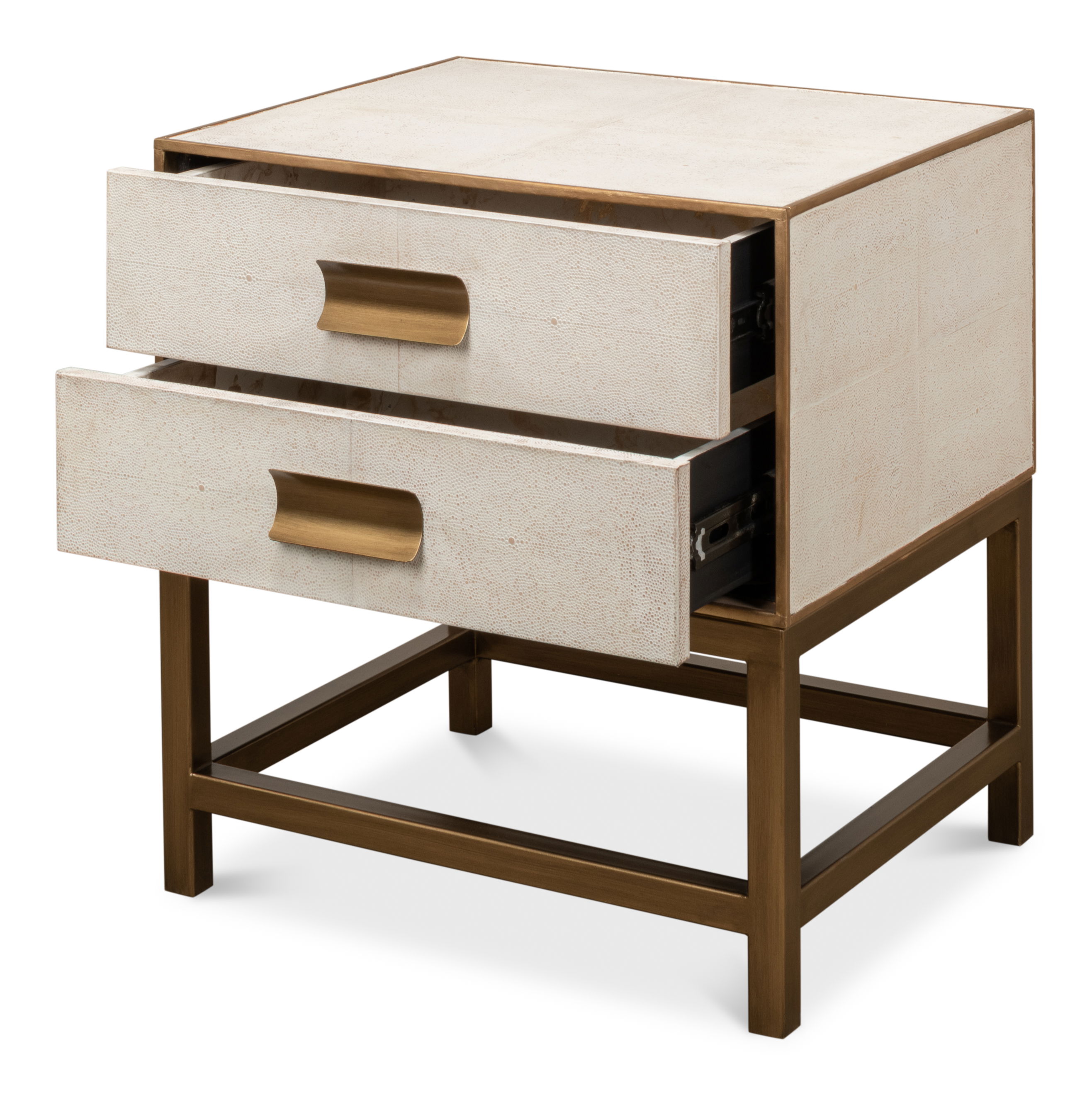 Gideon Shagreen Side Table, Osprey White large image 