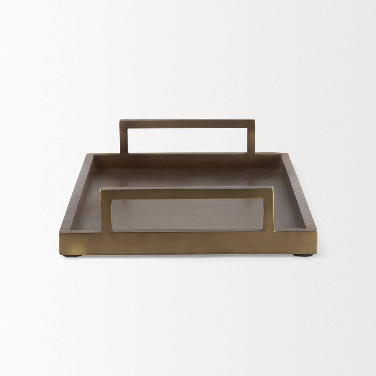Shay Aluminium Tray - Medium, Decorative Tray by Mercana, 17" length x 12" width x 3" height View 8