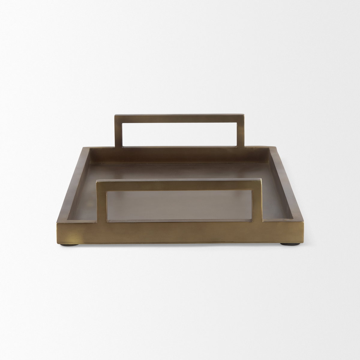 Shay Aluminium Tray - Medium, Decorative Tray by Mercana, 17" length x 12" width x 3" height View 8