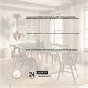 Rialto 96'L x 42'W Trestle Dining Table | Modern | Black-Brown Wood & Light Brown Wood | Seats 8, by Mercana, 96" length x 42" width x 30" height thumbnail 3