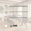 Rialto 96'L x 42'W Trestle Dining Table | Modern | Black-Brown Wood & Light Brown Wood | Seats 8, by Mercana, 96" length x 42" width x 30" height thumbnail 3