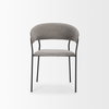 Carolyn Contoured Back Dining Side Chair | Gray Fabric with Metal, Dining Chair by Mercana, 20.5" length x 22.75" width x 31" height thumbnail 6