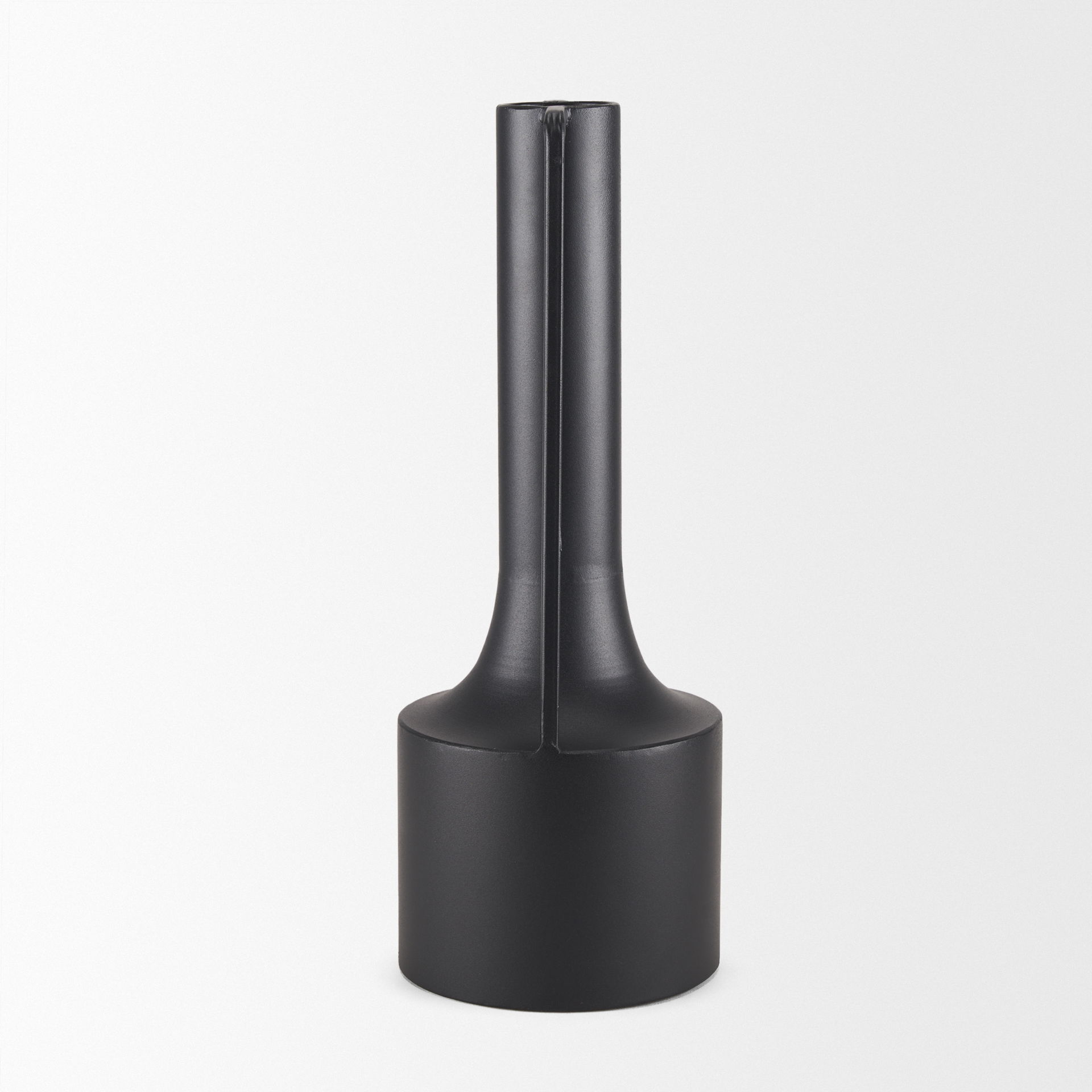 Tovi Tall Matte Black Narrow Metal Vase large image 
