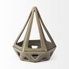 Hood  Bronze Geometric Ceramic Object, Decorative Object by Mercana, 7.68" length x 7.68" width x 9.45" height thumbnail 3