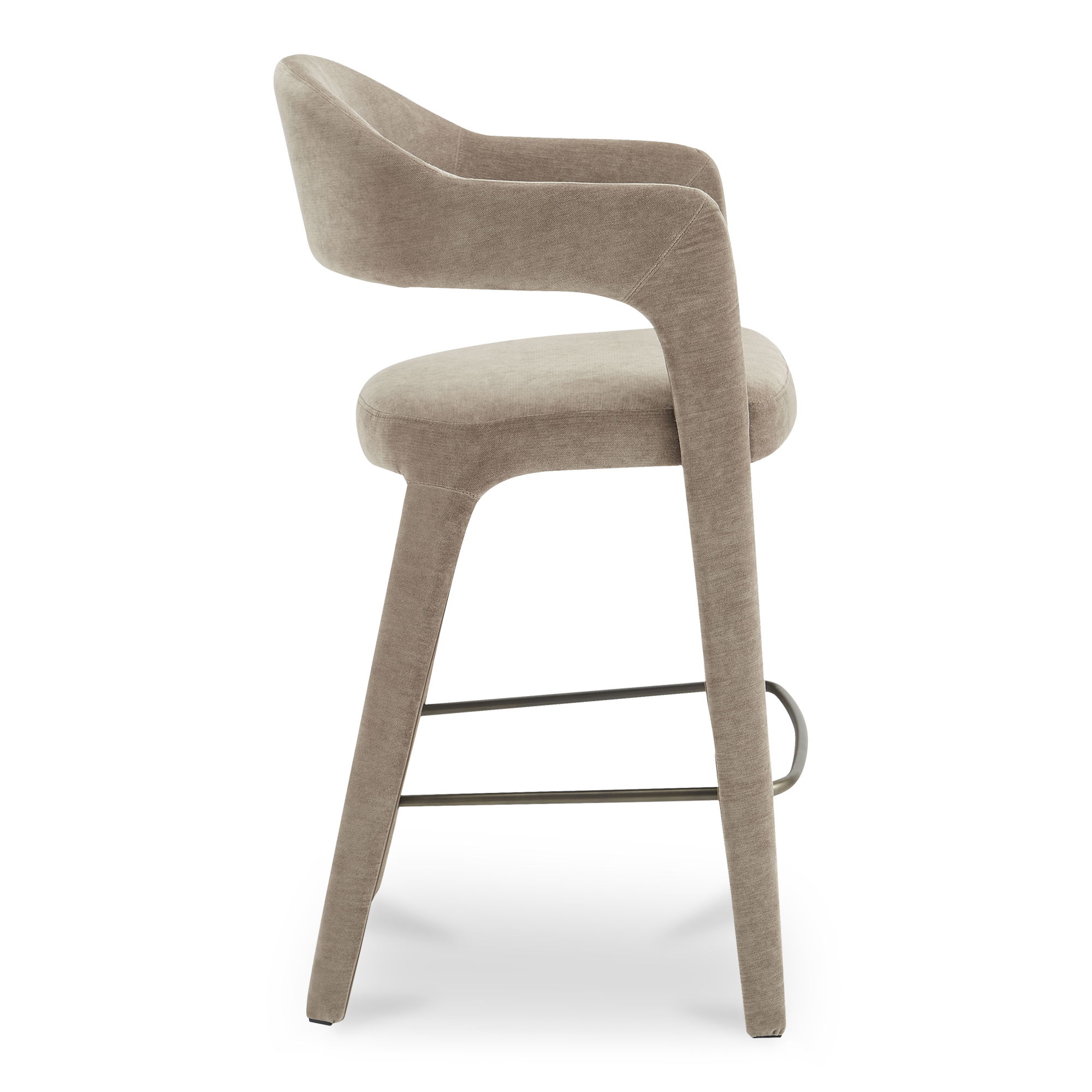 Martens Bar Stool Camel, Counter & Bar Stool by Moe's Home, 23.6" width x 42.9" height x 23.3" depth View 3