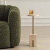Feranno Travertine Accent Table, Side & End Table by Uttermost, 12" width x 22" height x 8" depth thumbnail 4