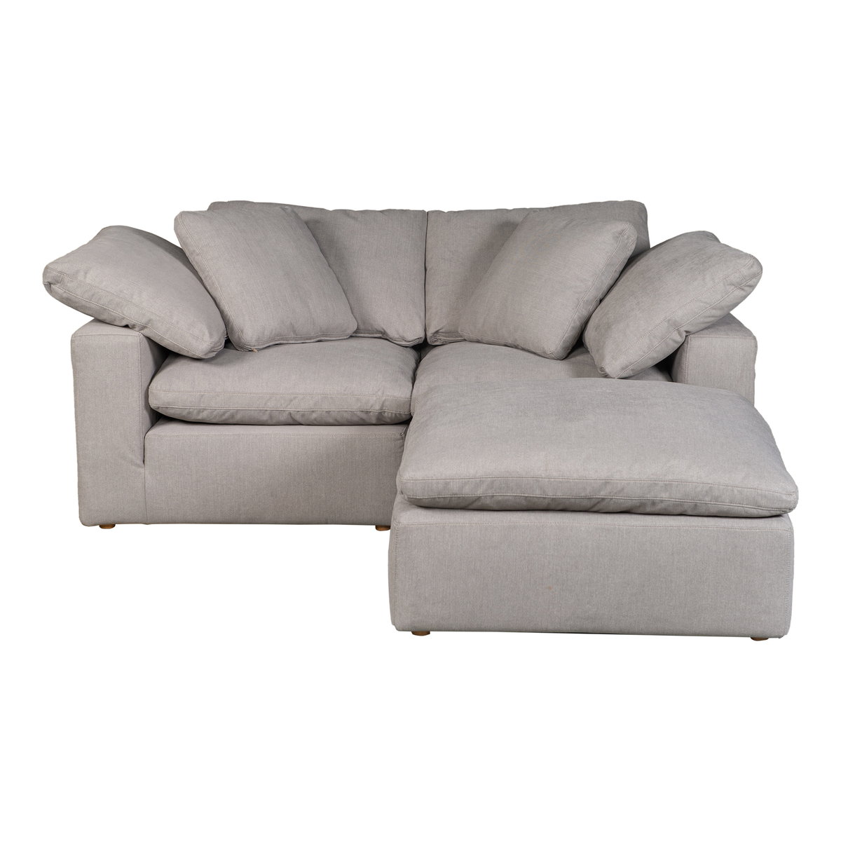 Terra Condo Nook Modular Sectional Light Grey, Sectional Sofa by Moe's Home, 76" width x 32" height x 76" depth View 1