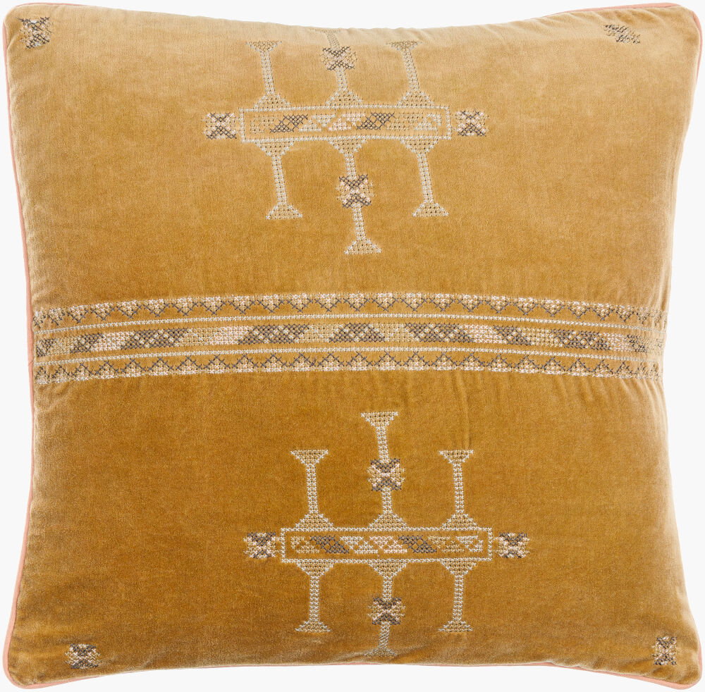 Velour Accent Pillow, Decorative Pillow by Surya, 18" length x 18" width