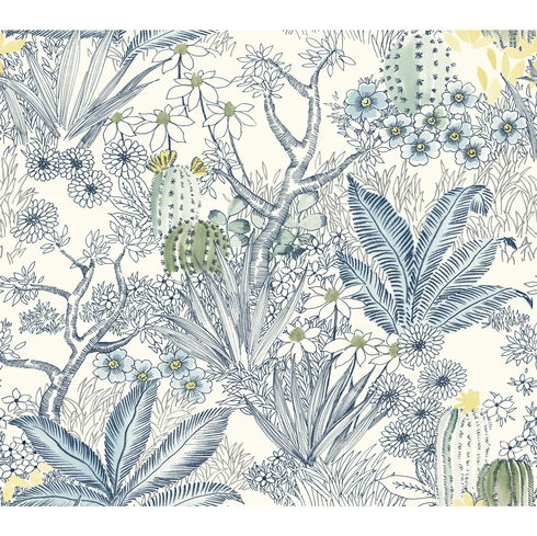 Flowering Desert Blue Wallpaper
