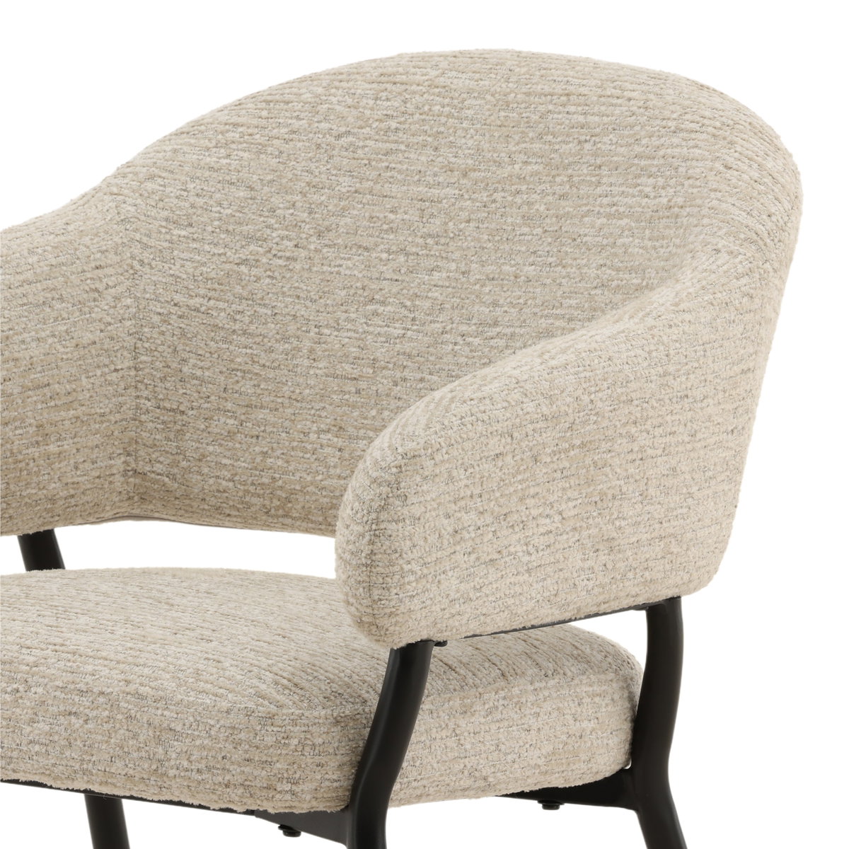 Jory Dining Chair Taupe, by Dovetail, 23.75" width x 31.5" height x 24.5" depth View 6