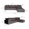 Clay Lounge Modular Sectional Light Grey thumbnail 4