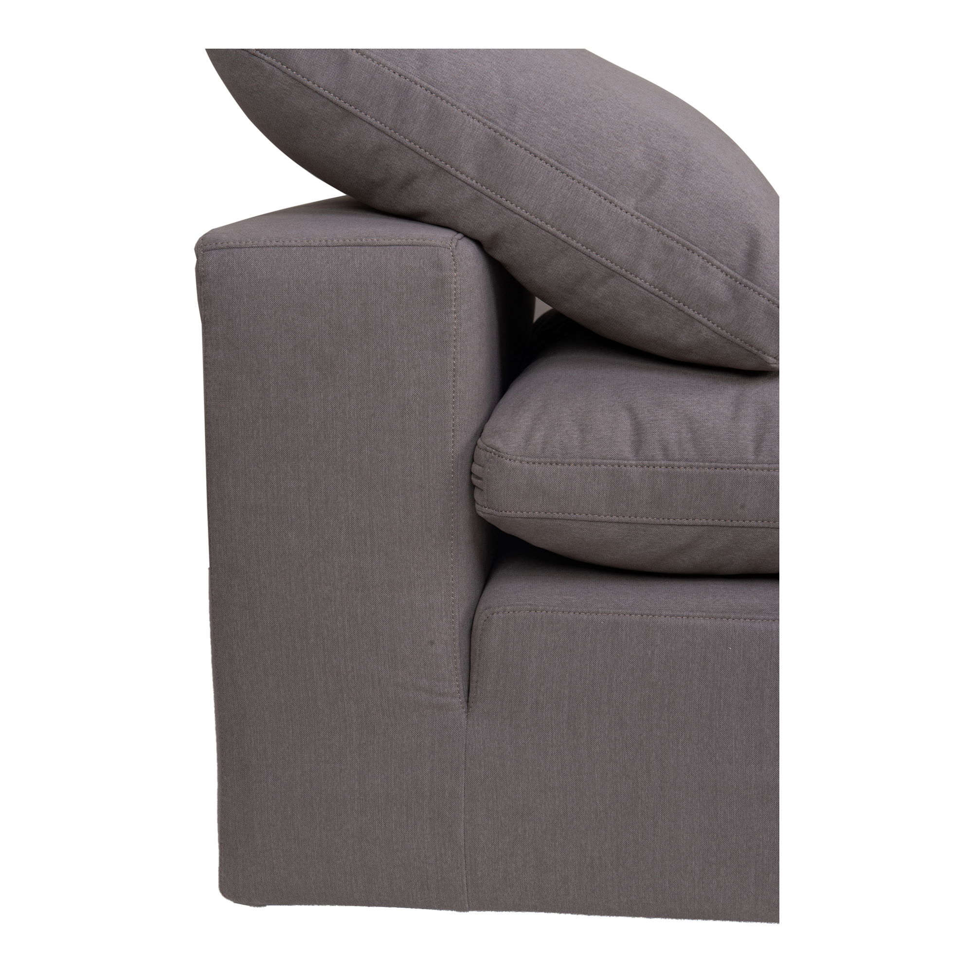 Clay Slipper Chair Light Grey, Accent Chair by Moe's Home, 44.5" width x 32.5" height x 44.5" depth View 5