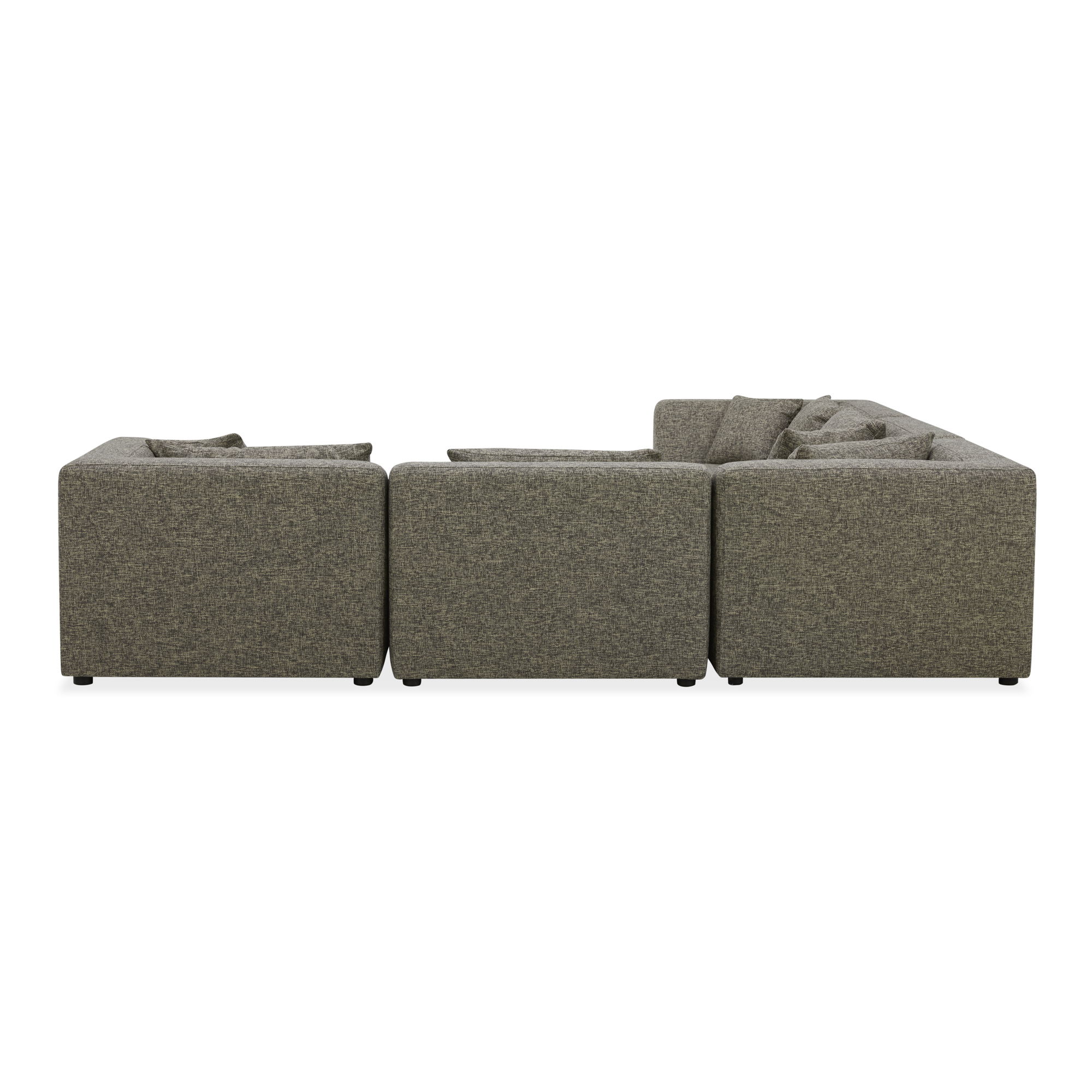 Lowtide Classic L-shaped Modular Sectional Stone Tweed large image 