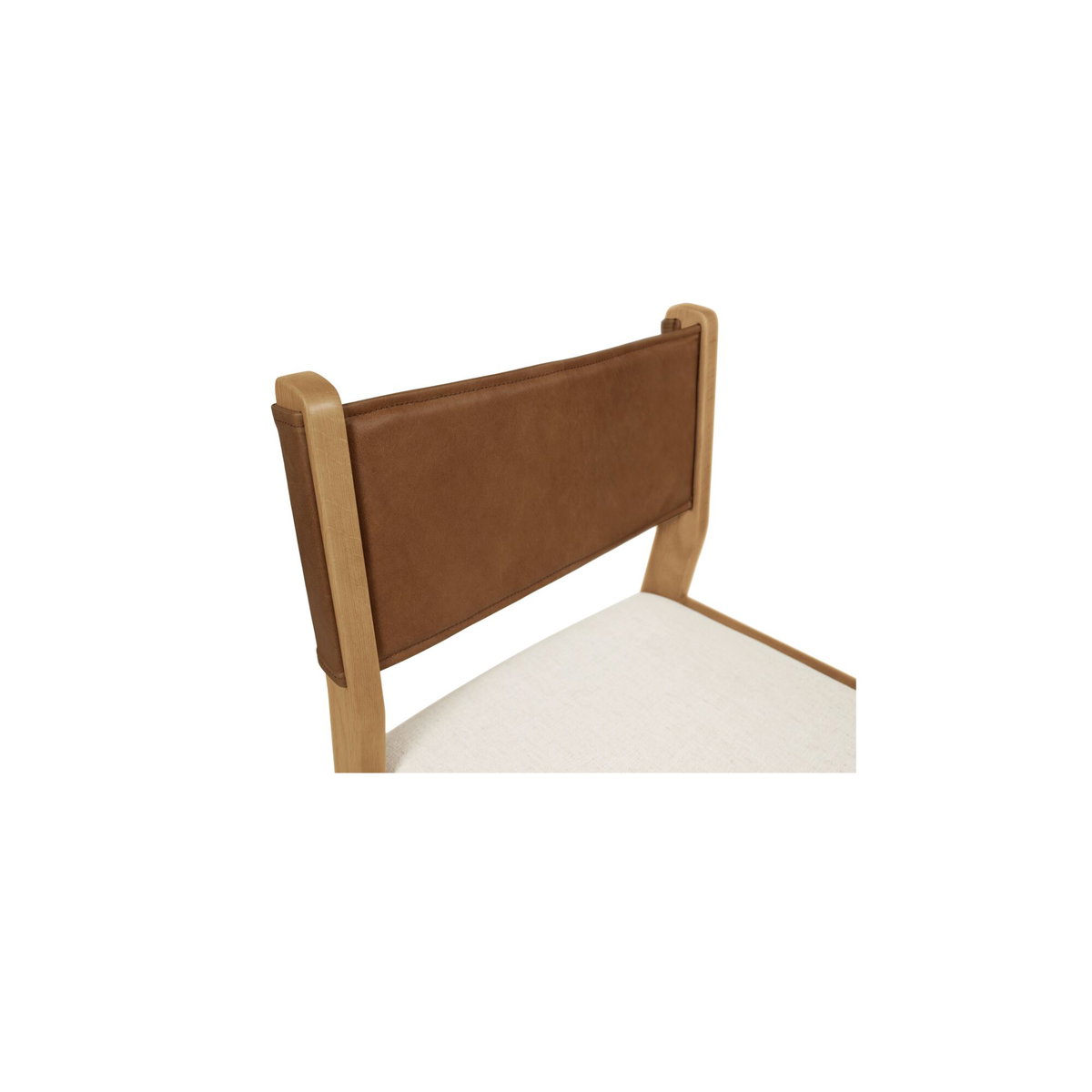 Carol Dining Chair Tan Leather Set Of Two, by Moe's Home, 21.6" width x 32" height x 19.5" depth View 6