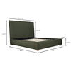 Luzon King Bed Tall Headboard Deep Forest, by Moe's Home, 85.5" width x 55" height x 88.5" depth thumbnail 15