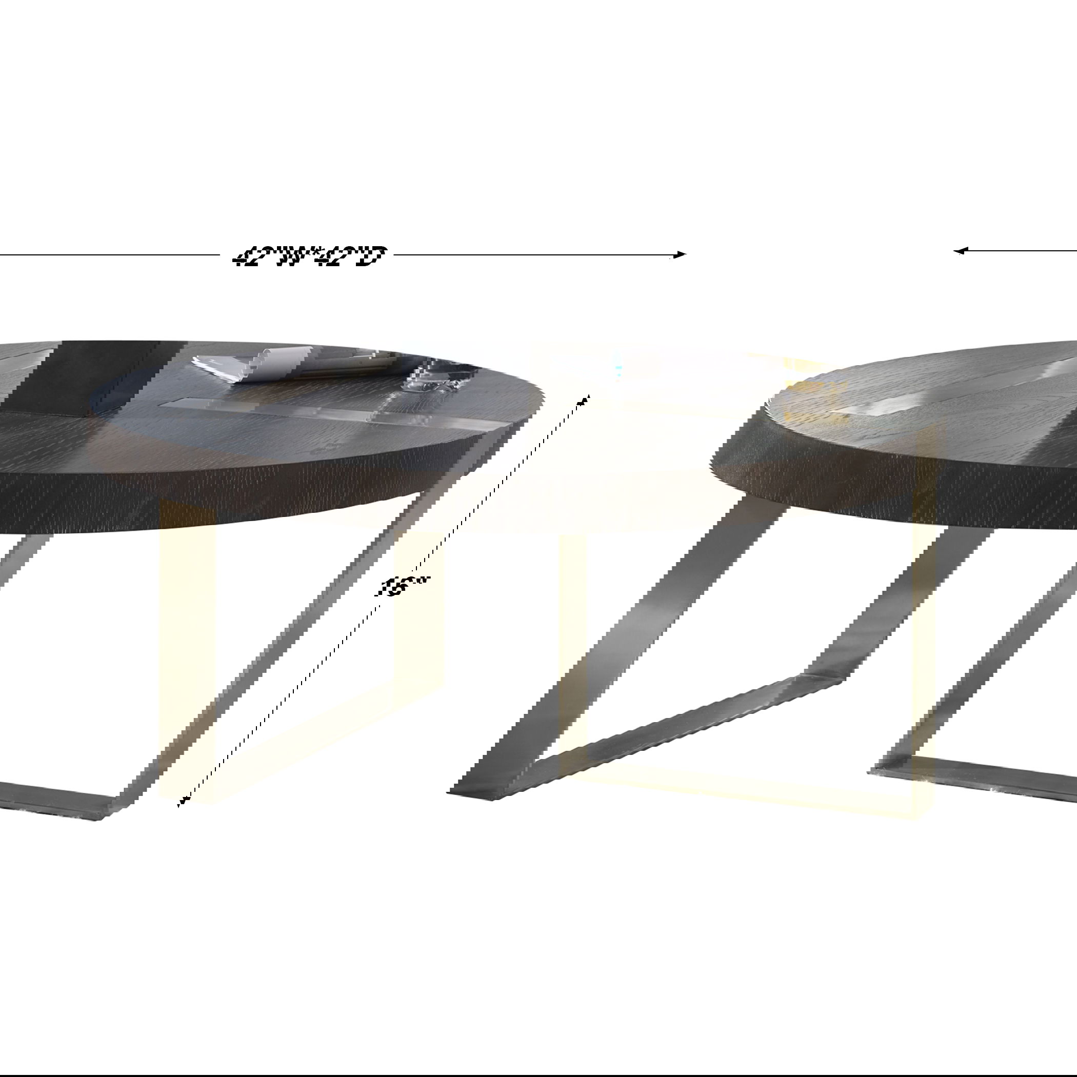 Converge Round Coffee Table, Furniture by Uttermost, 42" width x 18" height x 42" depth View 3