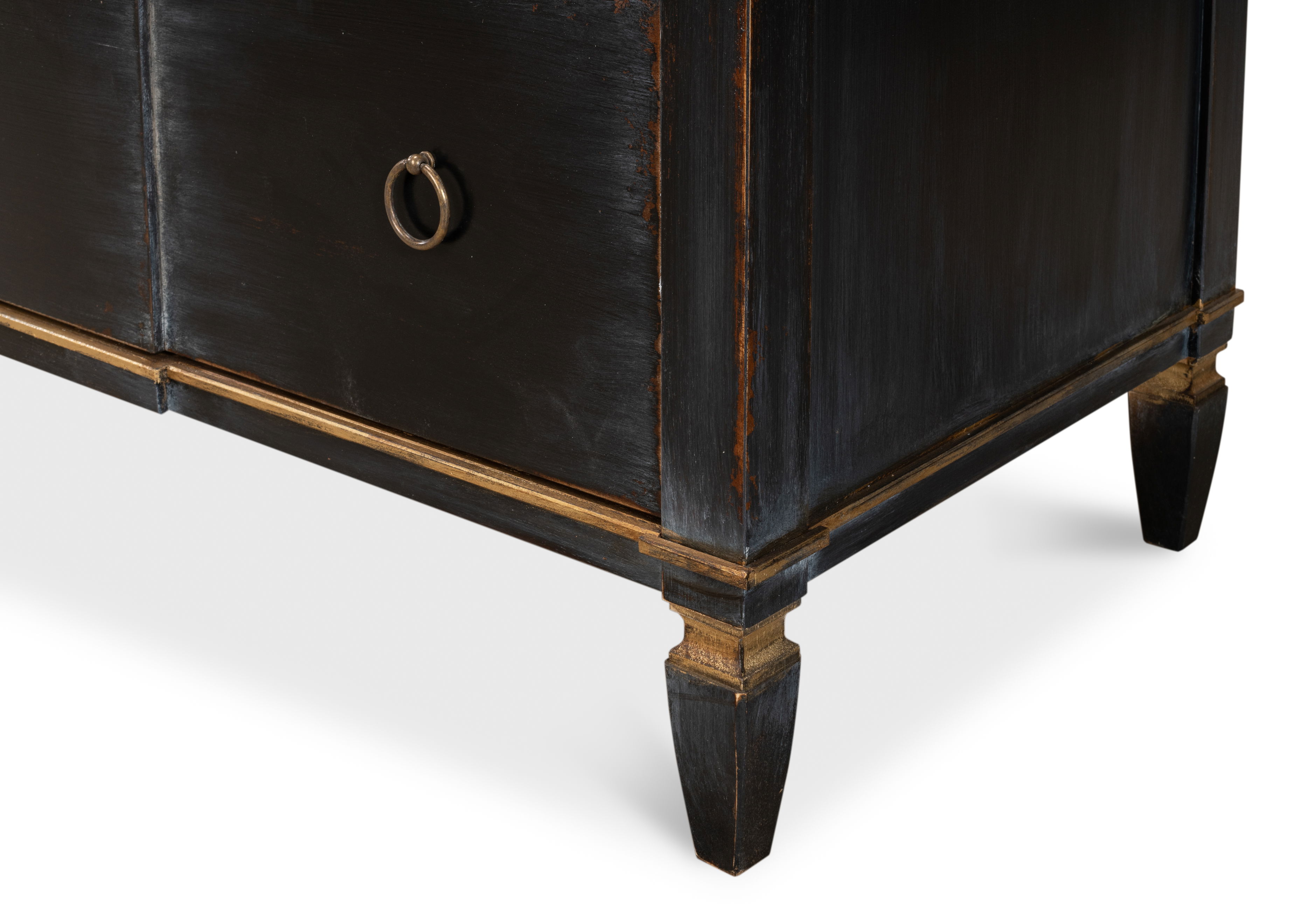 Azzalene Single Dresser  Black W/Gold large image 