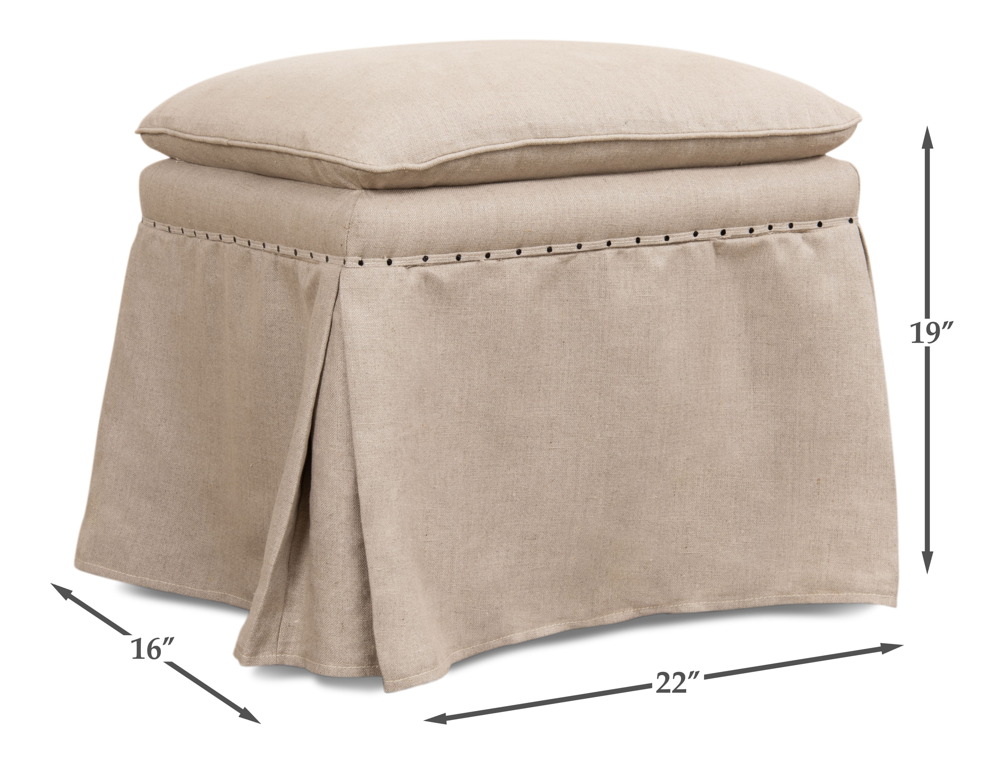 Draped Ottoman large image 