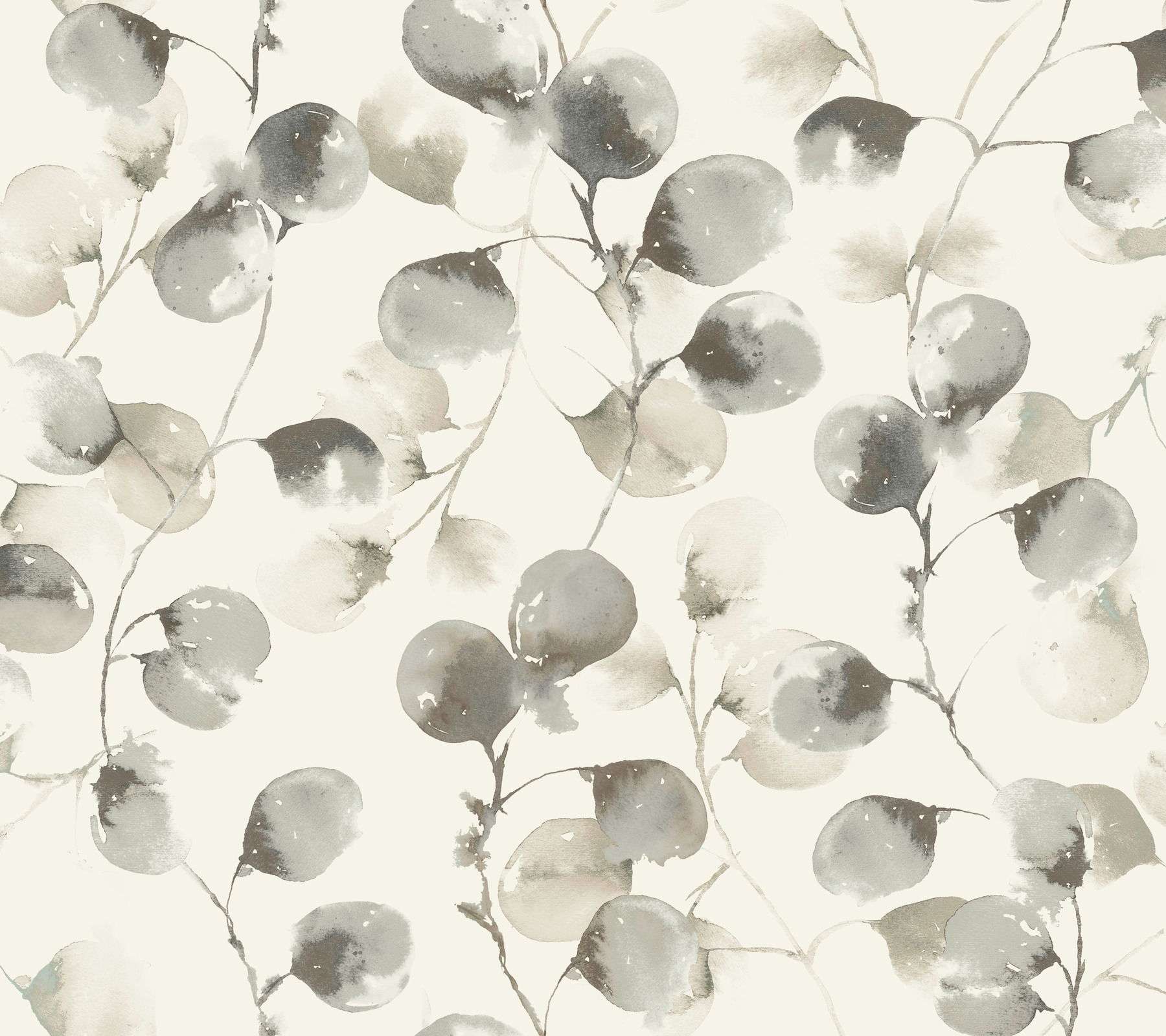 Eucalyptus Trail Grey & Taupe Wallpaper large image 