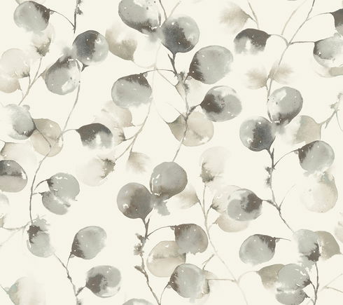 Eucalyptus Trail Grey & Taupe Wallpaper