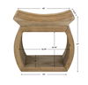 Connor Elm Accent Stool, Furniture by Uttermost, 18" width x 17" height x 14" depth thumbnail 3
