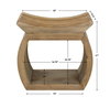 Connor Elm Accent Stool, Low Stool by Uttermost, 18" width x 17" height x 14" depth thumbnail 3