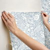 Modern Acanthus Wedgewood Blue Peel & Stick Wallpaper thumbnail 7