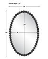 Serna Black Oval Mirror thumbnail 2