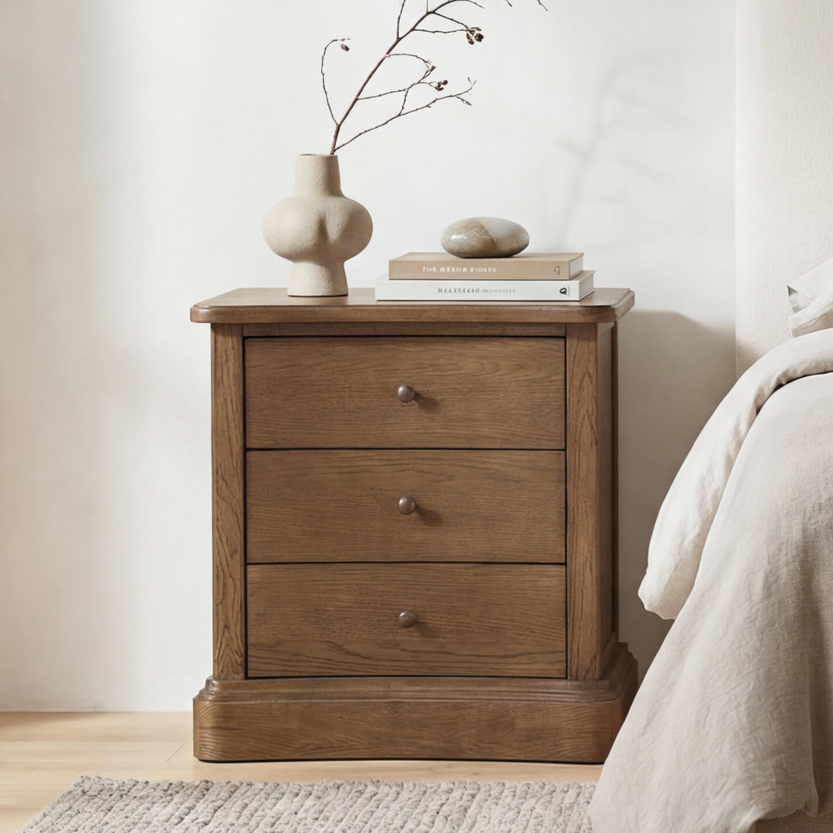 Clarence Nightstand Warm Brown, by Moe's Home, 28" width x 30" height x 18" depth View 7