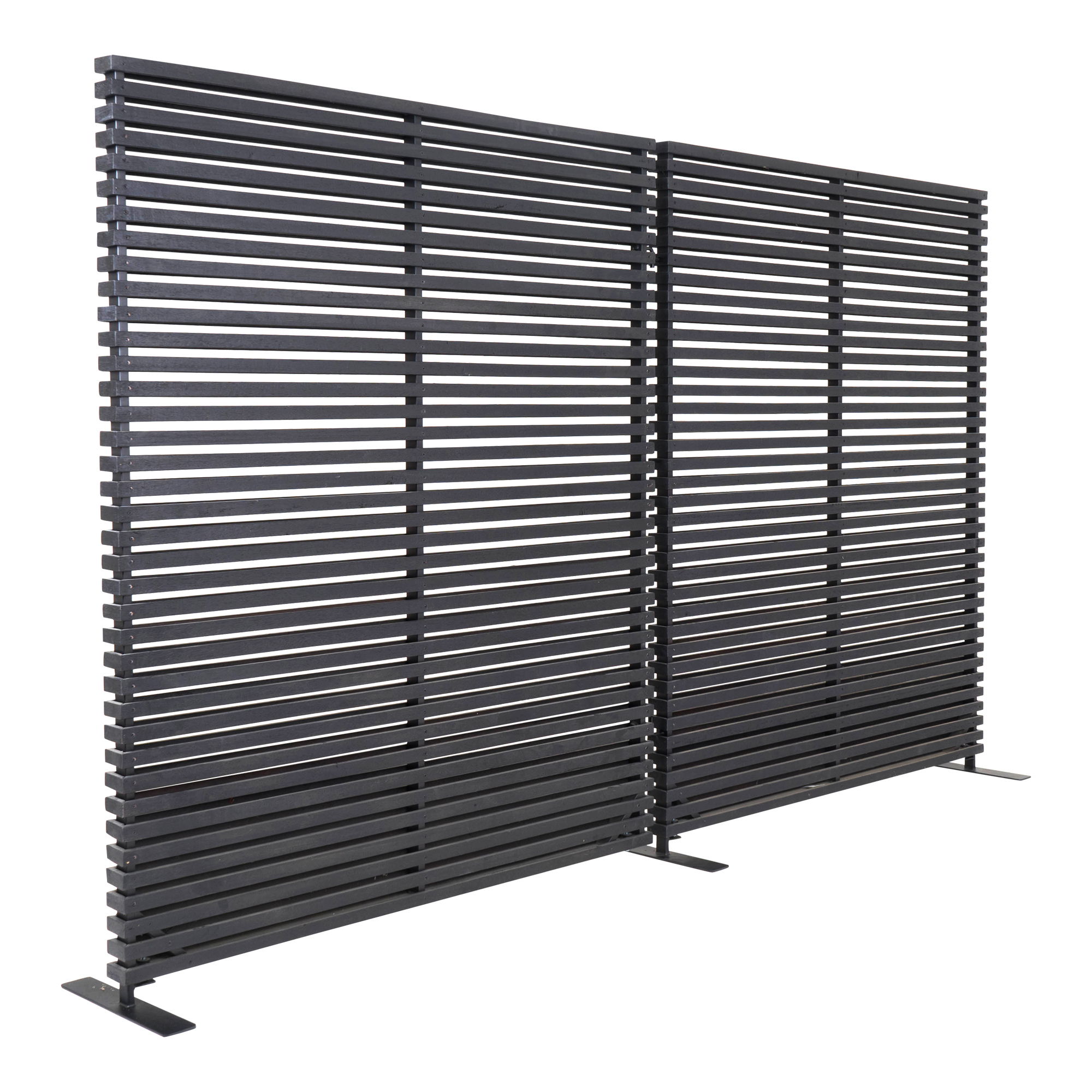 Damani Screen Black, Room Divider by Moe's Home, 119" width x 72" height x 3" depth View 2
