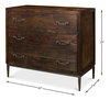 Bauhaus Chest Of Drawers, by Sarreid, 1'7" length x 3'4" width x 2'11" height thumbnail 13