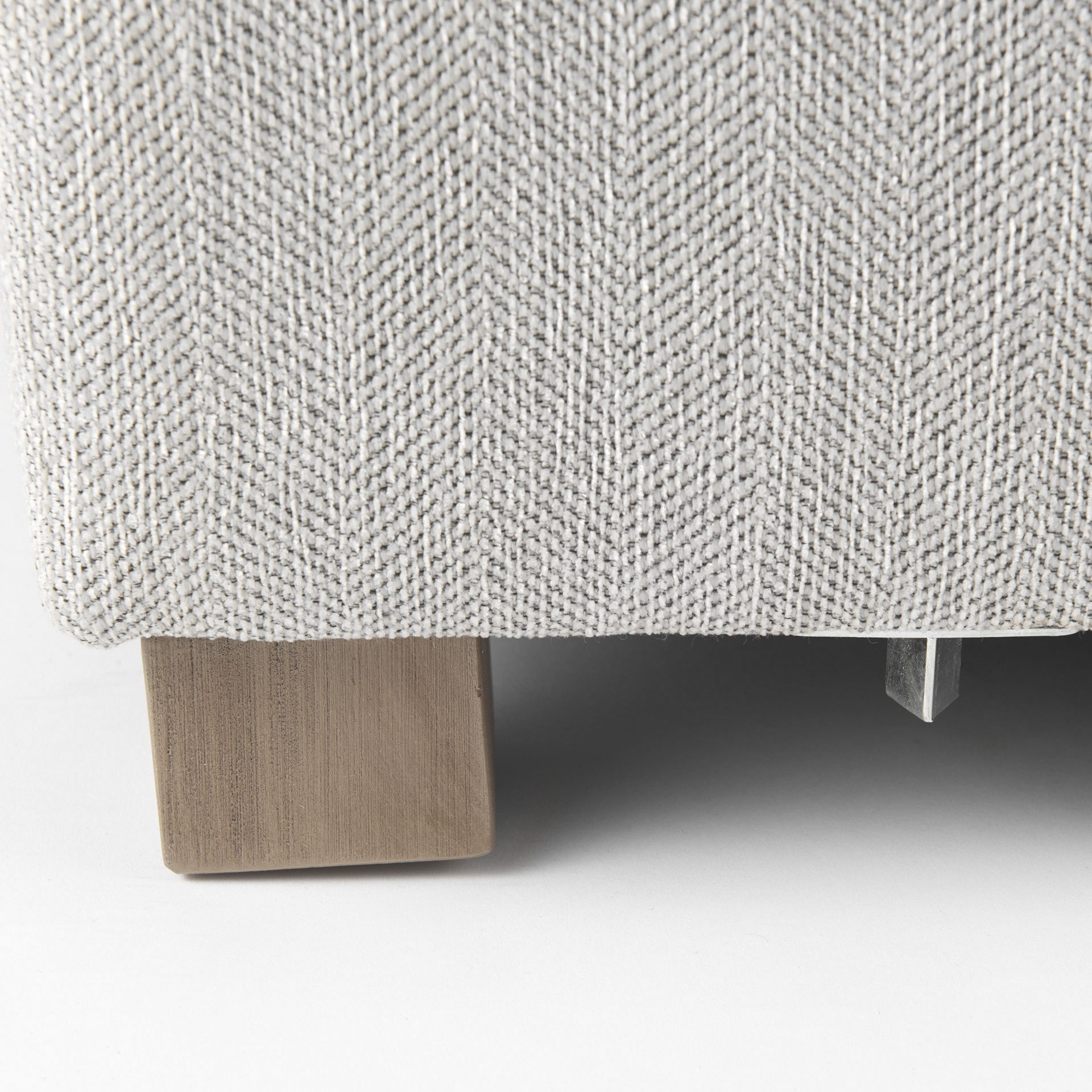 Valence  Light Gray Full Size Ottoman Sectional Piece, Sectional Sofa by Mercana, 38.58" length x 38.58" width x 17.72" height View 13